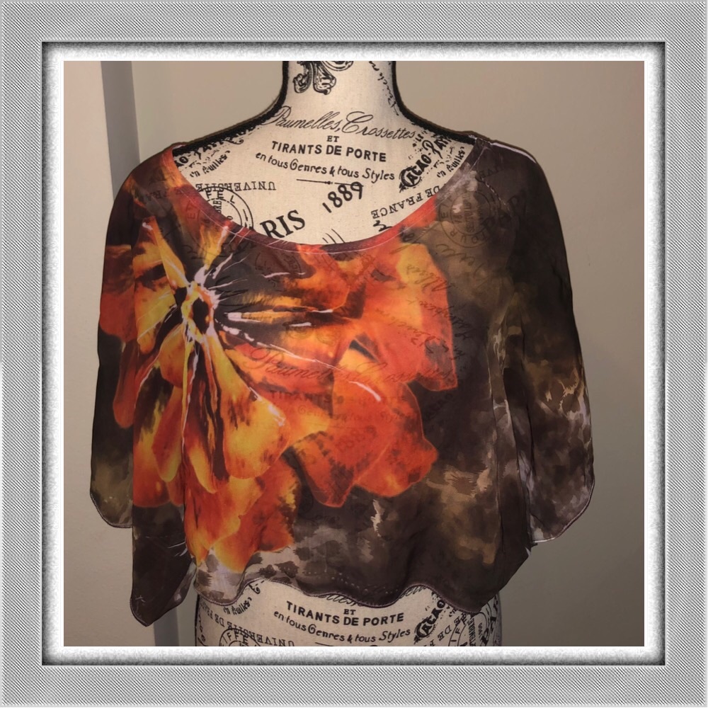 🔥Sale🔥Sexy Sheer Floral Crop Top